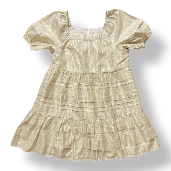 Crewcuts Other - Crewcuts | Pin Tuck Dress in Gold Lamé (10)